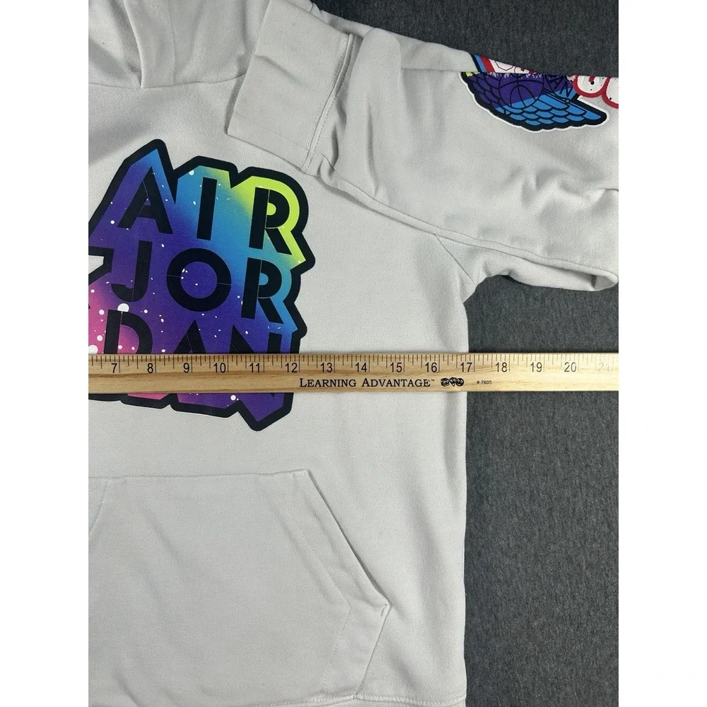 Air Jordan Kids Jumpman Sticker‎ Logo Hoodie White 10-12YRS Medium